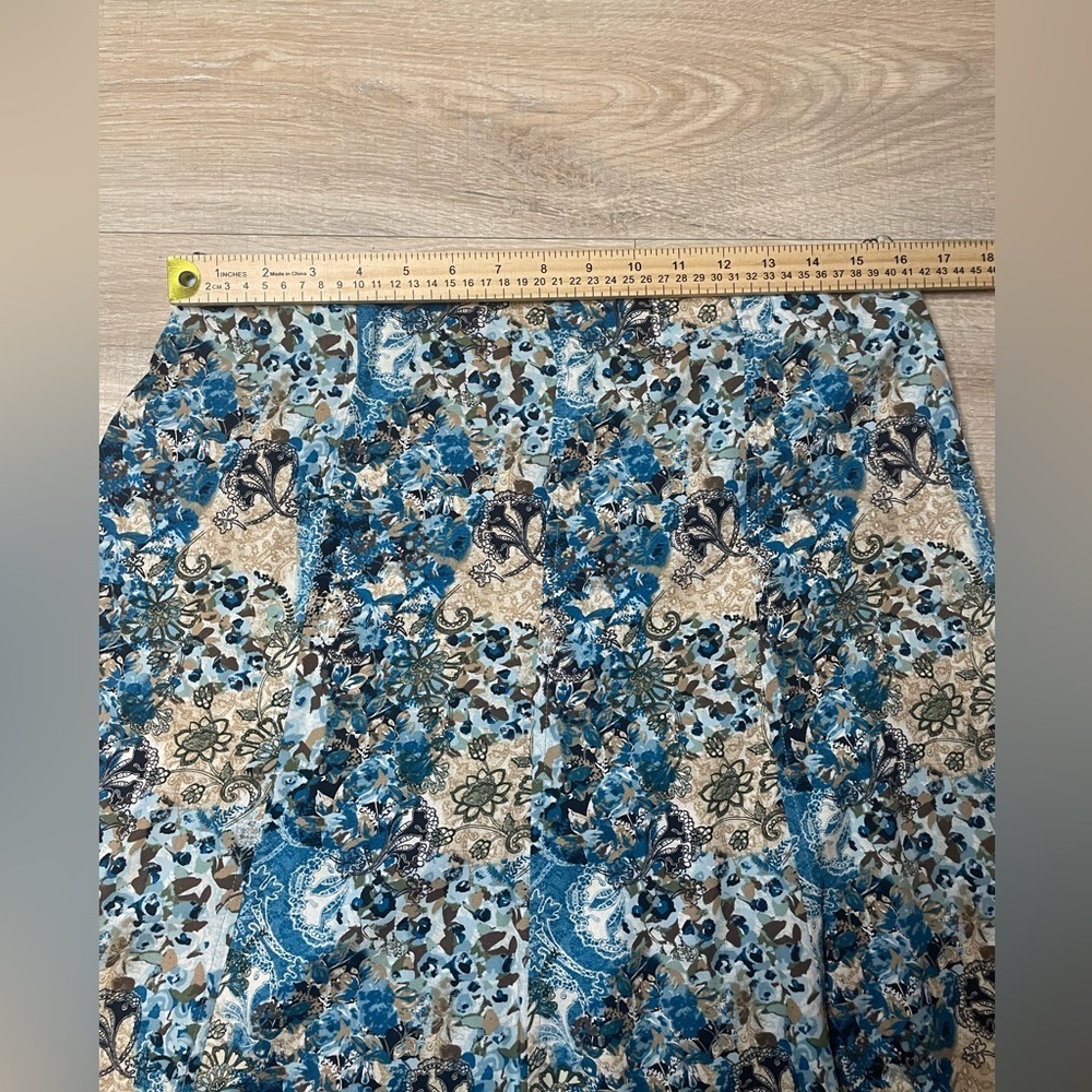 C&B Teal Cardigan & Floral Maxi Skirt Set Sz M/10 - Picture 8 of 11